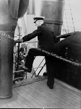 SS  SCOTIA CAPTAIN ON BRIDGE